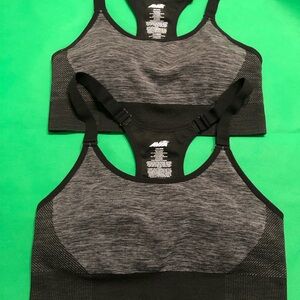 Avia Gray and Black Sports Bra Size XXL/2XG selling together 2 bras.